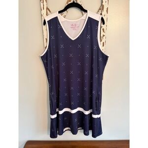 Lillie‎ Green Size XL Golf Club Premiere SPF Athletic Dress Blue White